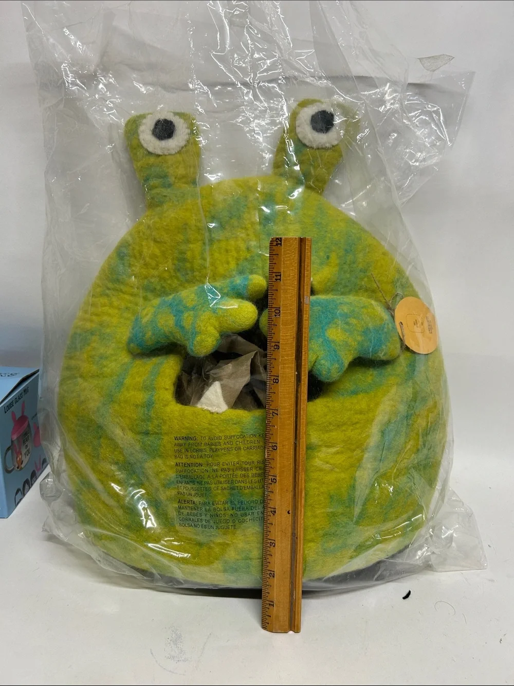 West Elm Green and Blue Felt Monster Catchall